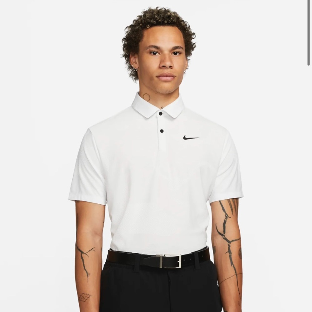 Nike Dri-fit White Golf Polo
